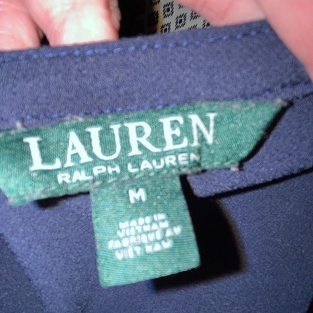 Lauren‎ Ralph Lauren navy button up tunic medium - Picture 4 of 5